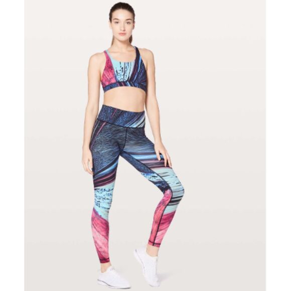 Lululemon Speed Wunder Tight Nulux Women's 4 Colorful Run Gym Legging Quick Dry - Picture 1 of 9